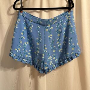 Draper James Daisy Vine Ruffled Shorts - Size 12